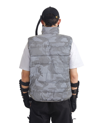 Reflective Camouflage Winter Vest -  winter outerwear - Reflective Camouflage Winter Vest for Outdoor Adventures - View 8