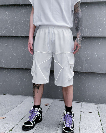 Reflective Cargo Combat Shorts -  activewear - Reflective Cargo Combat Shorts for All Activities - View 3