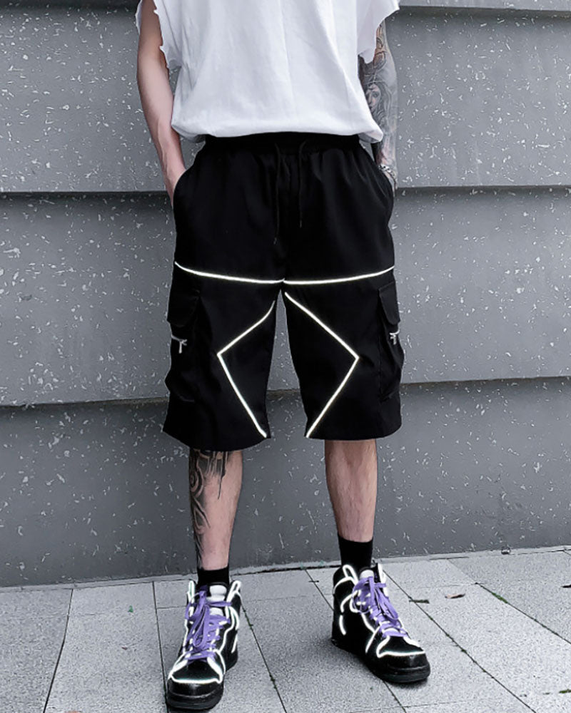 Reflective Cargo Combat Shorts -  combat shorts - Reflective Cargo Combat Shorts for All Activities - View 5