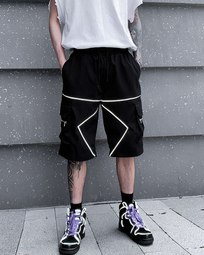 Reflective Cargo Combat Shorts -  combat shorts - Reflective Cargo Combat Shorts for All Activities - View 5
