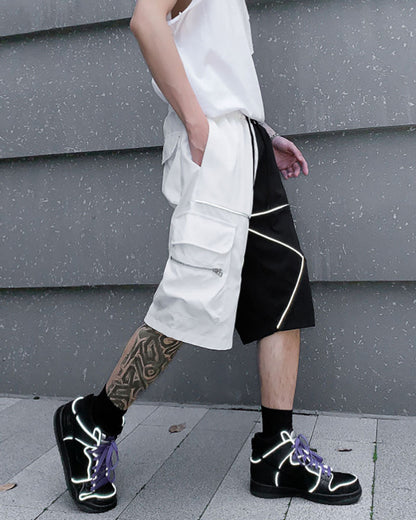 Reflective Cargo Combat Shorts -  outdoor casual shorts - Reflective Cargo Combat Shorts for All Activities - View 7