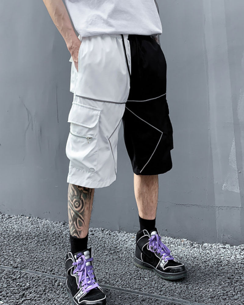 Reflective Cargo Combat Shorts - reflective shorts - Reflective Cargo Combat Shorts for All Activities - Main view
