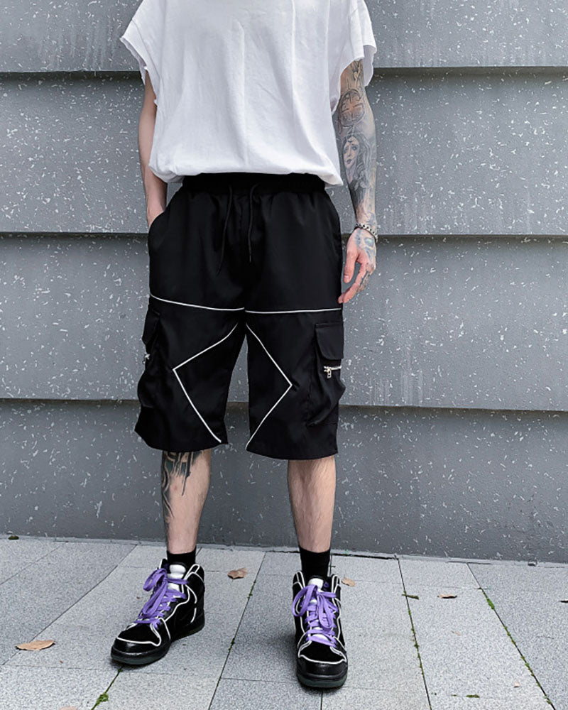 Reflective Cargo Combat Shorts - reflective shorts - Reflective Cargo Combat Shorts for All Activities - View 8