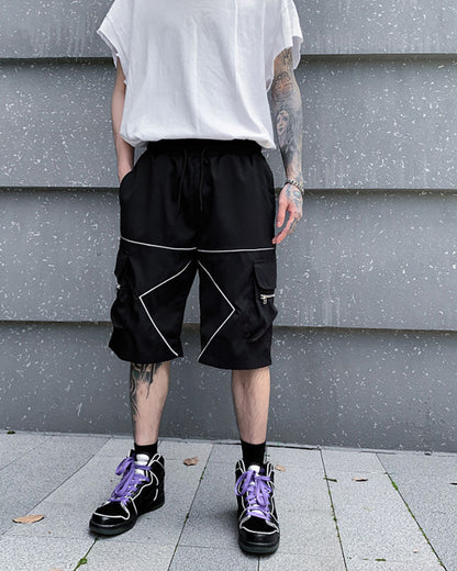 Reflective Cargo Combat Shorts - reflective shorts - Reflective Cargo Combat Shorts for All Activities - View 8
