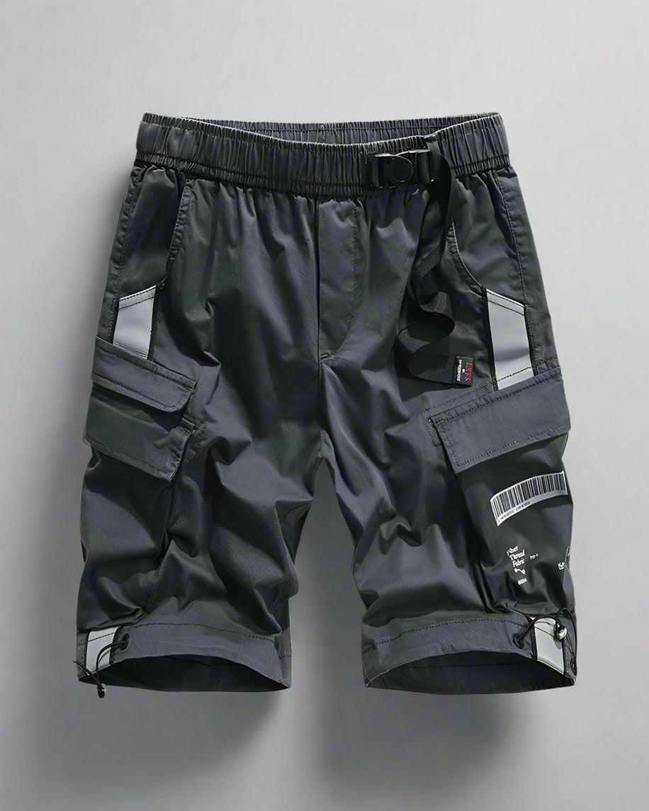 Reflective Cargo Shorts for Adventure -  durable cargo shorts - Reflective Cargo Shorts for Urban Adventures - View 3