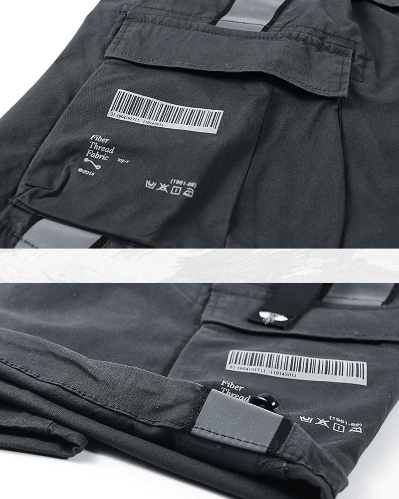 Reflective Cargo Shorts for Adventure -  streetwear aesthetics - Reflective Cargo Shorts for Urban Adventures - View 6