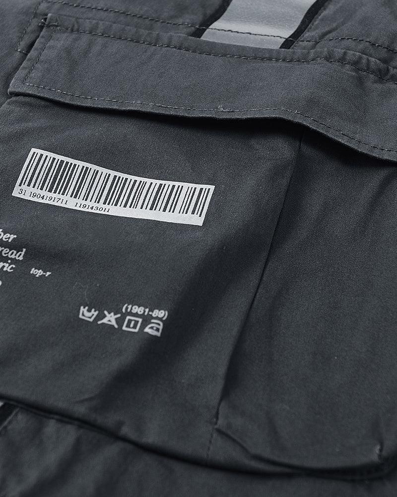 Reflective Cargo Shorts for Adventure -  techwear - Reflective Cargo Shorts for Urban Adventures - View 8