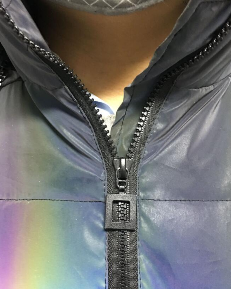 Reflective High-Tech Winter Coat -  cyberpunk reflective coat - Stylish Reflective High-Tech Winter Coat - View 12