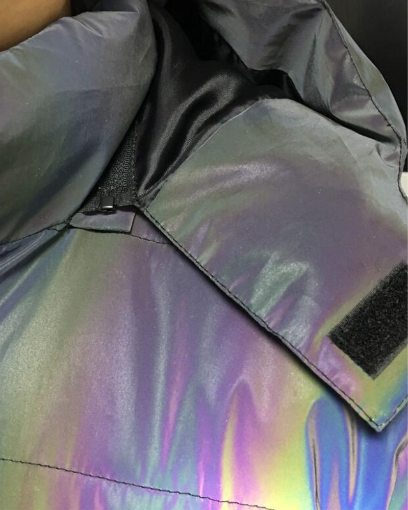 Reflective High-Tech Winter Coat -  hooded coat - Stylish Reflective High-Tech Winter Coat - View 13