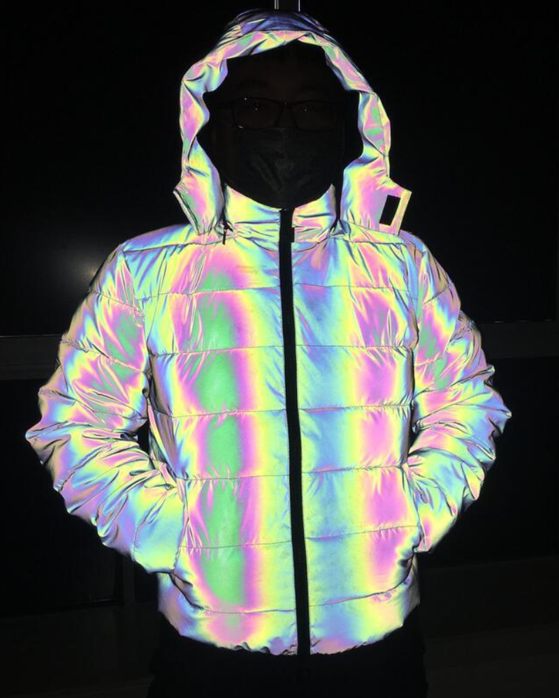 Reflective High-Tech Winter Coat -  techwear jacket - Stylish Reflective High-Tech Winter Coat - View 6
