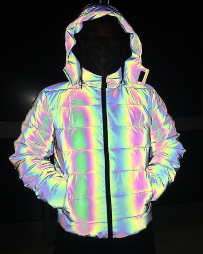 Reflective High-Tech Winter Coat -  techwear jacket - Stylish Reflective High-Tech Winter Coat - View 6