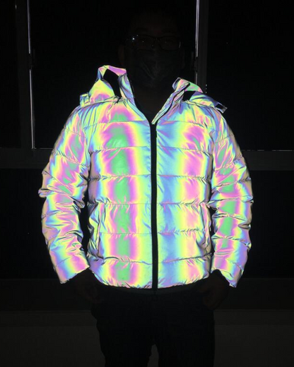 Reflective High-Tech Winter Coat -  winter coat - Stylish Reflective High-Tech Winter Coat - View 8