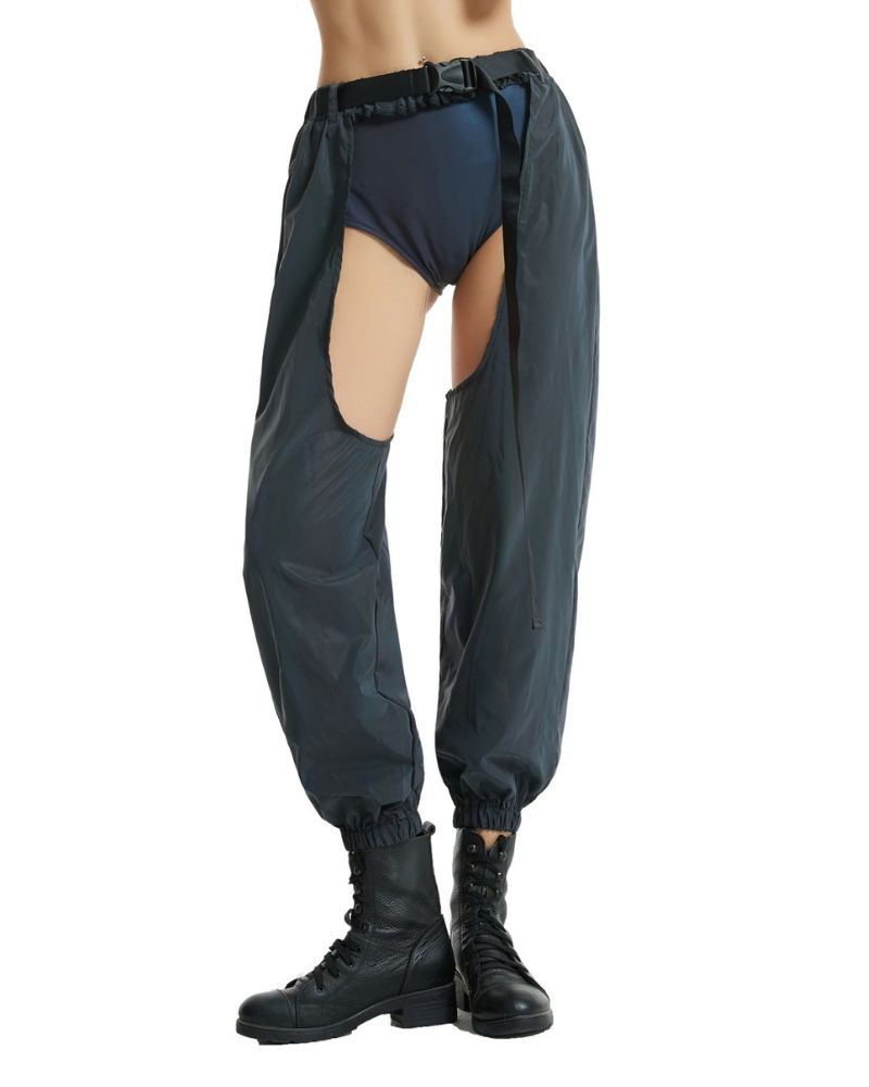 Reflective Rave Open-Crotch Pants -  casual style - Reflective Open-Crotch Pants for Rave and Casual Wear - View 3
