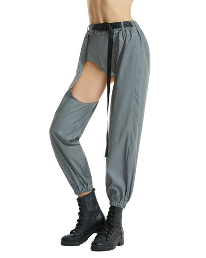 Reflective Rave Open-Crotch Pants -  rave wear - Reflective Open-Crotch Pants for Rave and Casual Wear - View 7