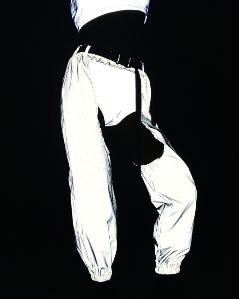 Reflective Rave Open-Crotch Pants - reflective pants - Reflective Open-Crotch Pants for Rave and Casual Wear - View 2