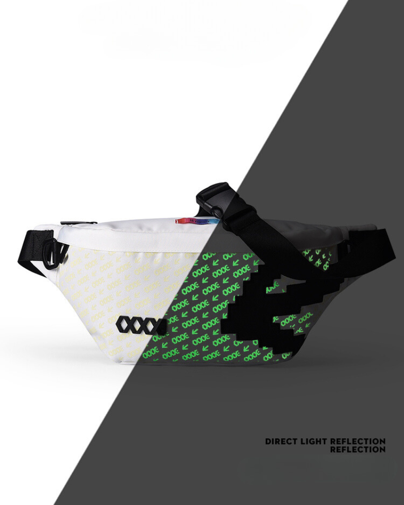 Reflective Techwear Chest Bag - durable chest bag - Reflective Techwear Chest Bag for Night Adventures - Main view