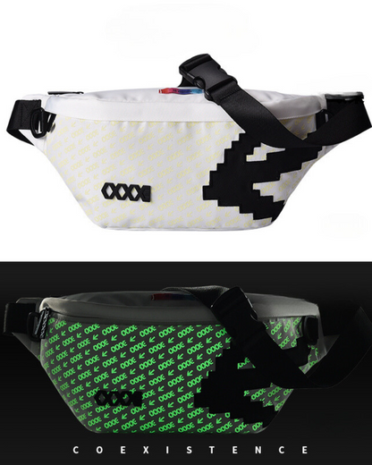 Reflective Techwear Chest Bag -  nighttime activities - Reflective Techwear Chest Bag for Night Adventures - View 3