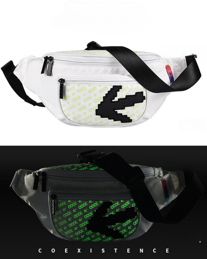 Reflective Techwear Chest Bag -  stylish techwear bag - Reflective Techwear Chest Bag for Night Adventures - View 4