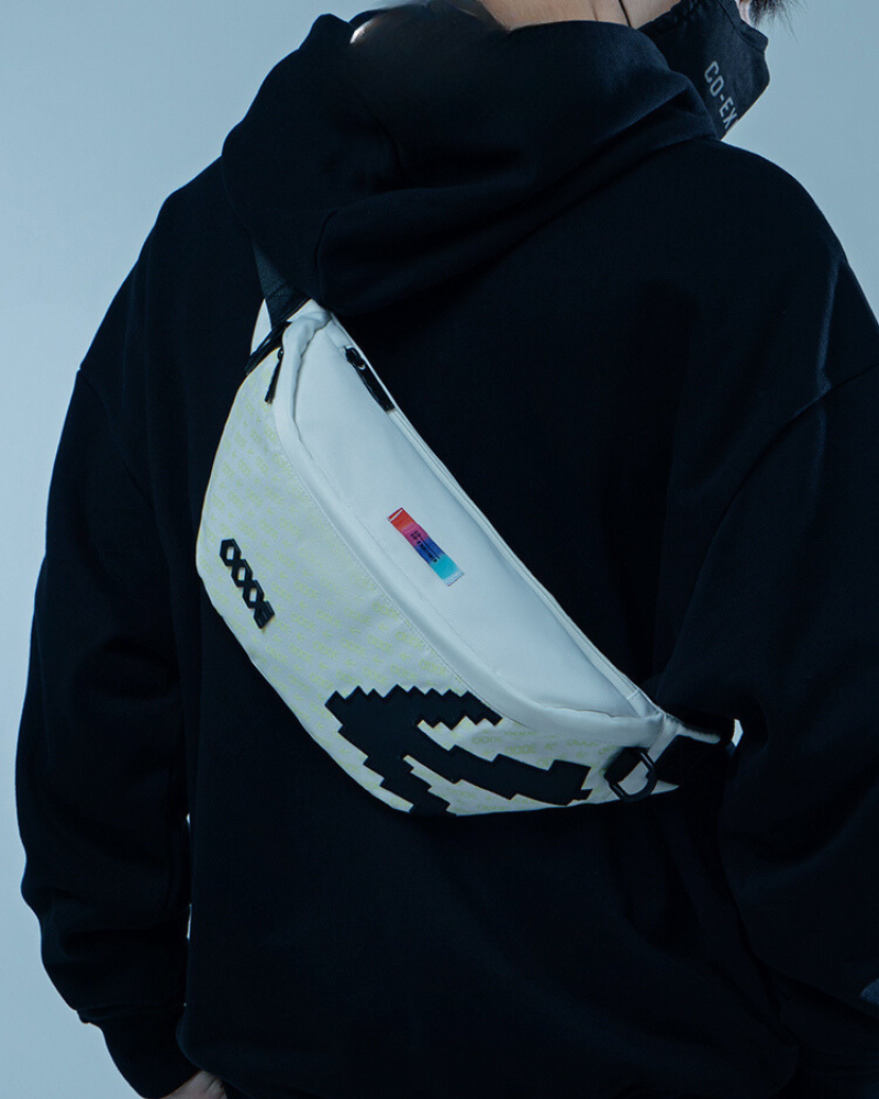Reflective Techwear Chest Bag -  techwear accessories - Reflective Techwear Chest Bag for Night Adventures - View 5