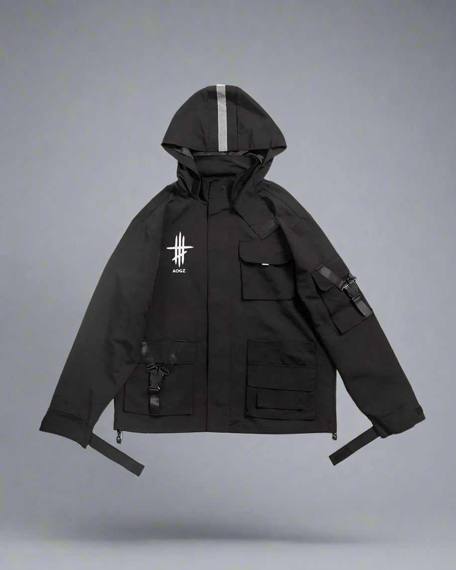 Reflective Techwear Hooded Jacket -  techwear - Reflective Hooded Jacket for Techwear and Urban Adventure - View 6