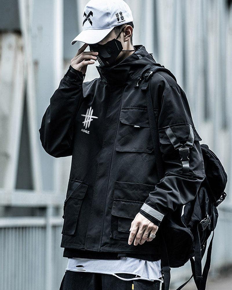 Reflective Hooded Jacket for Techwear and Urban Adventure – Imaphotic