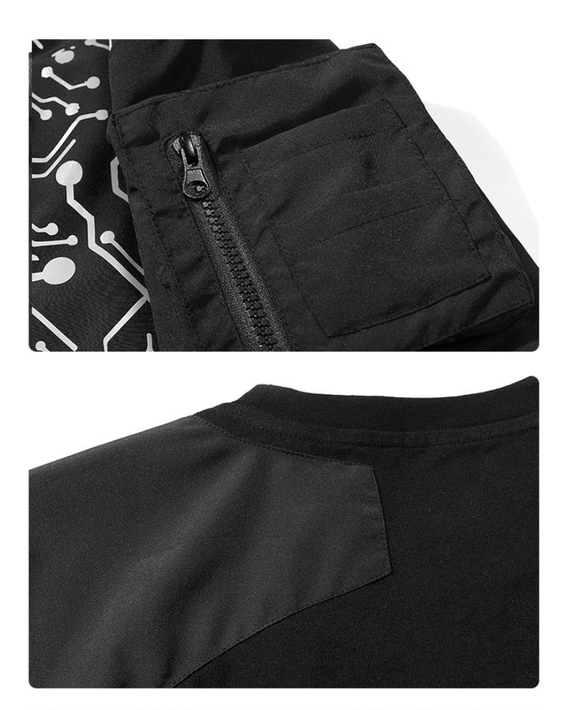 Reflective Techwear Imagination Tee -  cyberpunk clothing - Reflective Techwear Imagination Tee for Urban Style - View 12