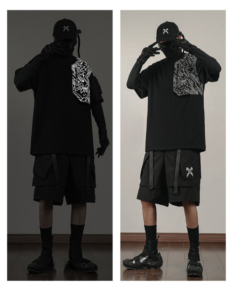 Reflective Techwear Imagination Tee -  futuristic streetwear - Reflective Techwear Imagination Tee for Urban Style - View 6