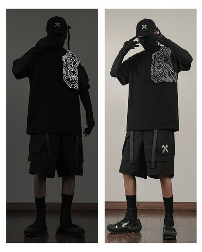 Reflective Techwear Imagination Tee -  futuristic streetwear - Reflective Techwear Imagination Tee for Urban Style - View 6