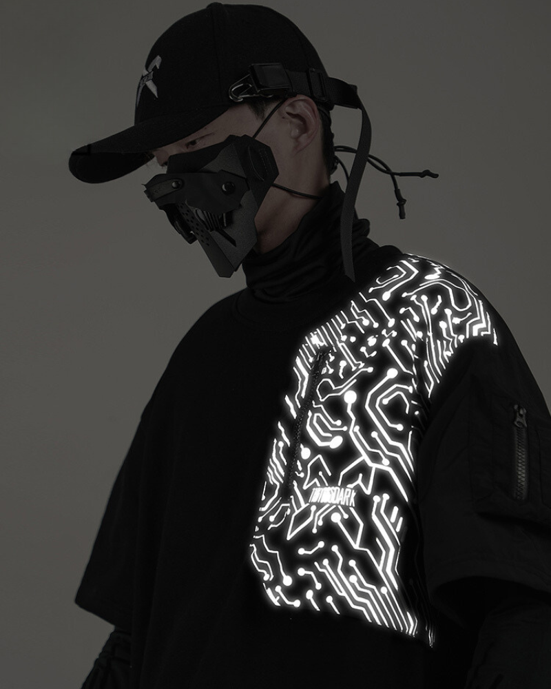 Reflective Techwear Imagination Tee - reflective tee - Reflective Techwear Imagination Tee for Urban Style - Main view