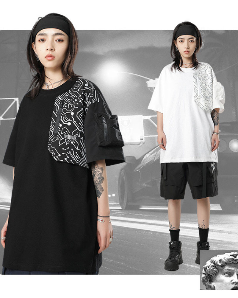 Reflective Techwear Imagination Tee -  techwear - Reflective Techwear Imagination Tee for Urban Style - View 8
