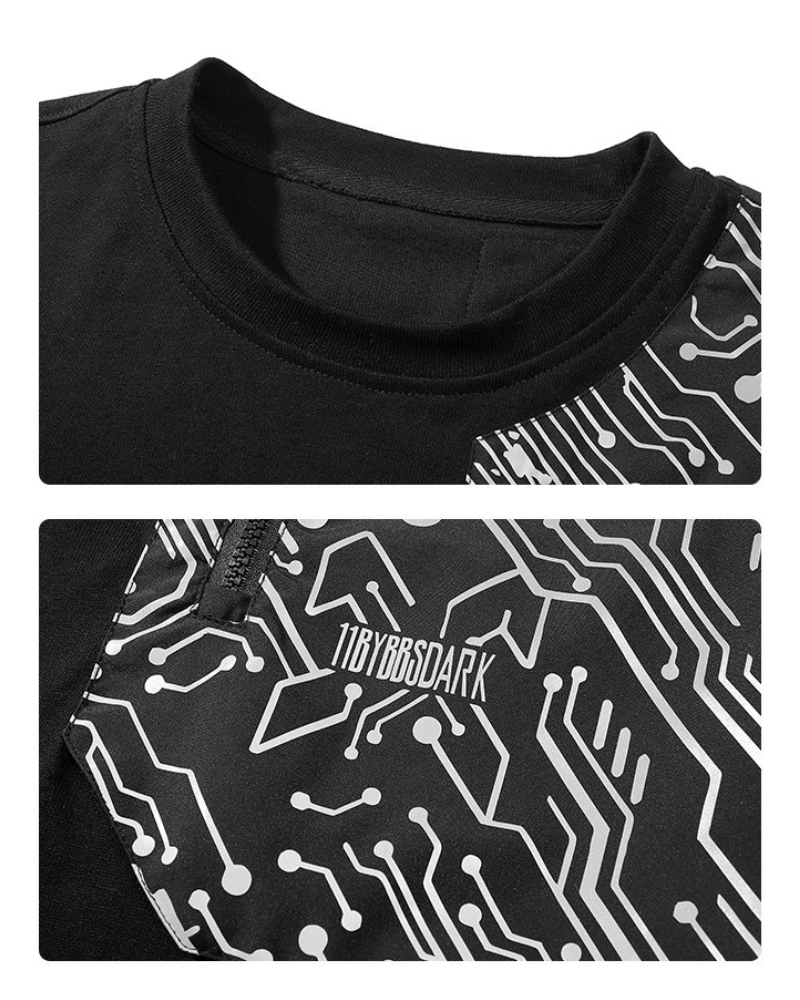 Reflective Techwear Imagination Tee -  cyberpunk - Reflective Techwear Imagination Tee for Urban Style - View 11