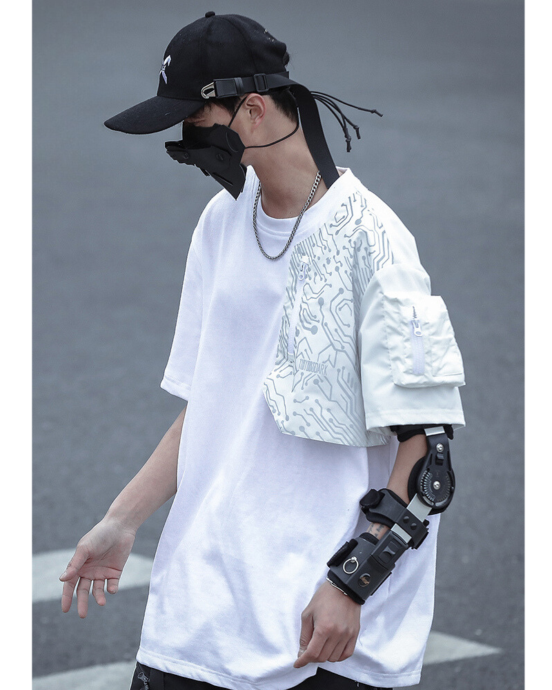 Reflective Techwear Imagination Tee - urban style t-shirt - Reflective Techwear Imagination Tee for Urban Style - View 2