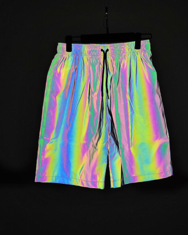 Reflective Techwear Rave Shorts -  festival apparel - Reflective Techwear Rave Shorts for Ultimate Style - View 4