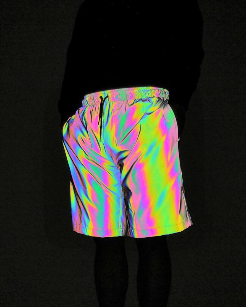 Reflective Techwear Rave Shorts -  festival shorts - Reflective Techwear Rave Shorts for Ultimate Style - View 5