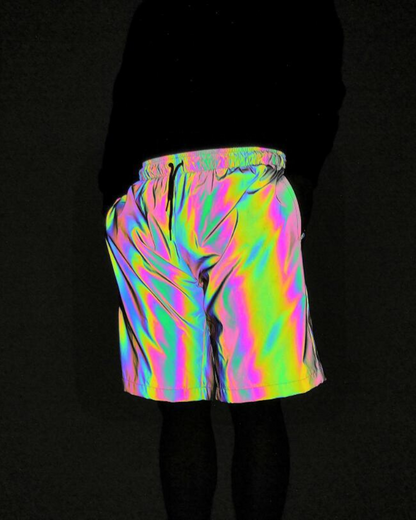 Reflective Techwear Rave Shorts -  festival shorts - Reflective Techwear Rave Shorts for Ultimate Style - View 5