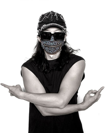 Reflective Zipper Face Mask -  adjustable face mask - Stylish Reflective Zipper Face Mask for Urban Use - View 9