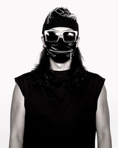 Reflective Zipper Face Mask -  low-light visibility mask - Stylish Reflective Zipper Face Mask for Urban Use - View 11