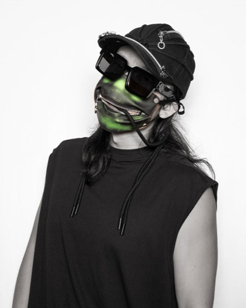 Reflective Zipper Face Mask -  low-light visibility mask - Stylish Reflective Zipper Face Mask for Urban Use - View 17