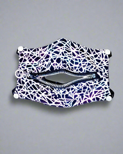Reflective Zipper Face Mask - reflective mask - Stylish Reflective Zipper Face Mask for Urban Use - Main view