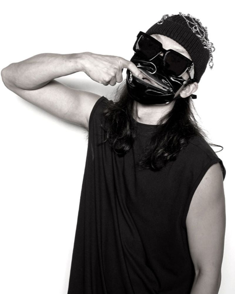 Reflective Zipper Face Mask -  urban style - Stylish Reflective Zipper Face Mask for Urban Use - View 12