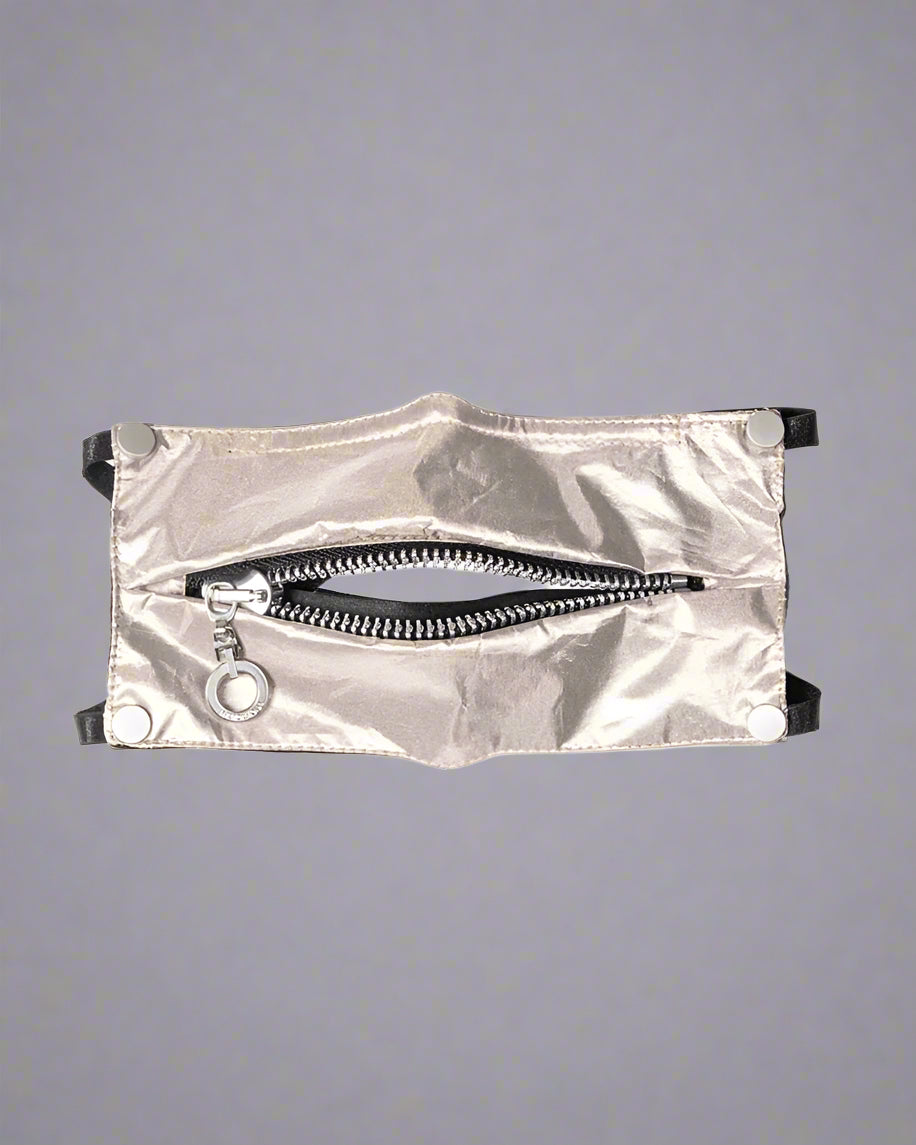 Reflective Zipper Face Mask -  urban style - Stylish Reflective Zipper Face Mask for Urban Use - View 6