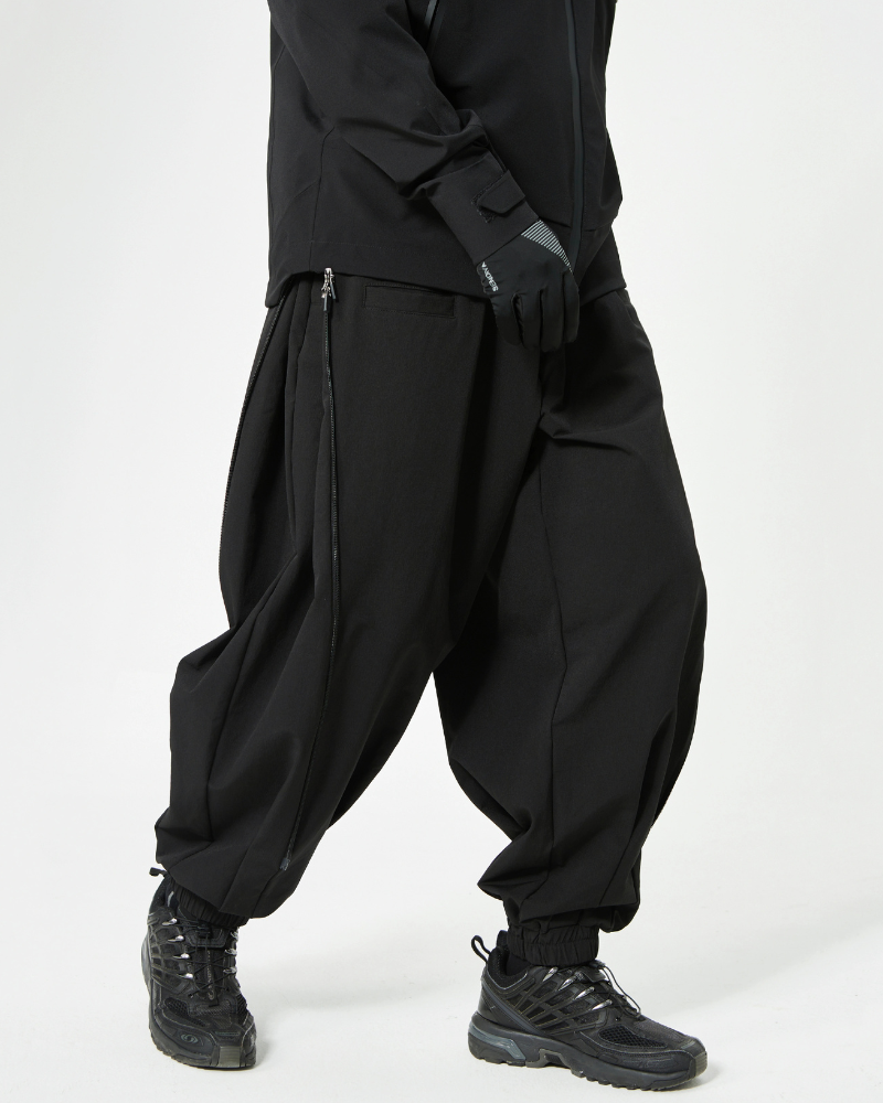 Relaxed Fit Ninja Hakama Pants -  futuristic aesthetics - Stylish Loose Fit Ninja Hakama Pants for Modern Wear - View 4