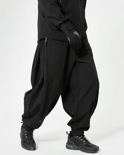 Relaxed Fit Ninja Hakama Pants -  futuristic aesthetics - Stylish Loose Fit Ninja Hakama Pants for Modern Wear - View 4
