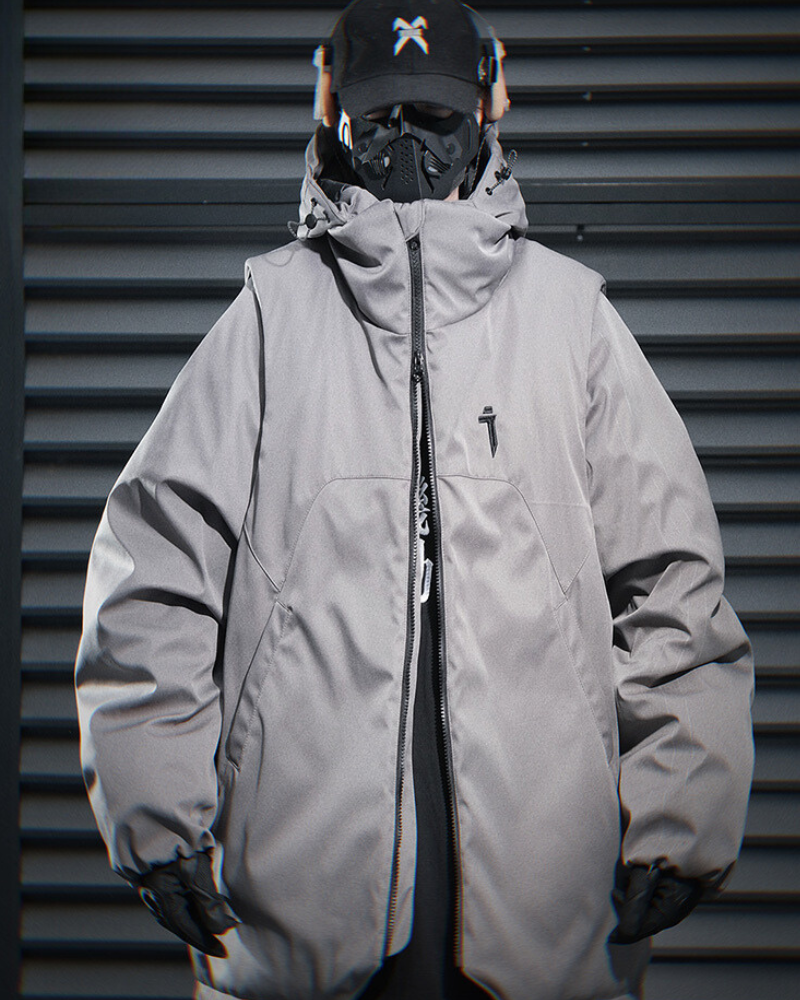 Removable Sleeves Winter Jacket - winter techwear - Versatile Removable Sleeves Winter Jacket for All Styles - View 3