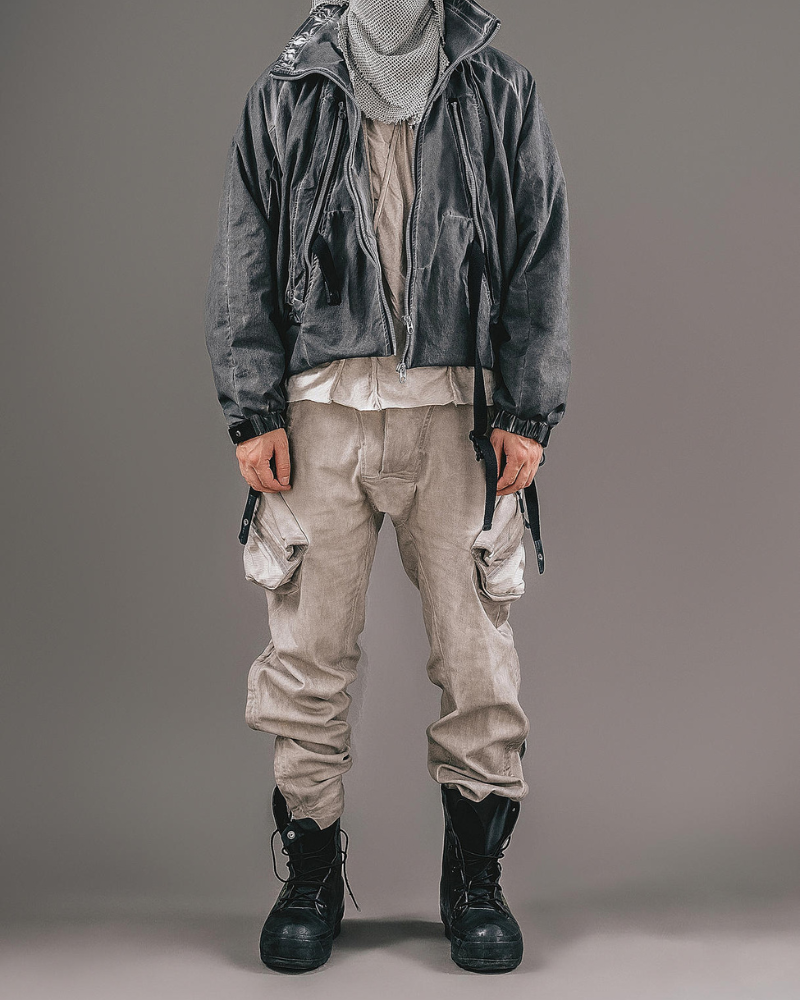 Retro Multi-Pocket Layered Jacket -  layered jacket - Layered Retro Jacket with Multiple Pockets - View 3