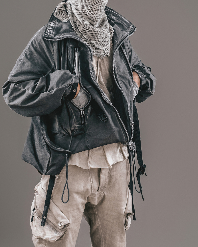 Retro Multi-Pocket Layered Jacket - multi-pocket - Layered Retro Jacket with Multiple Pockets - Main view