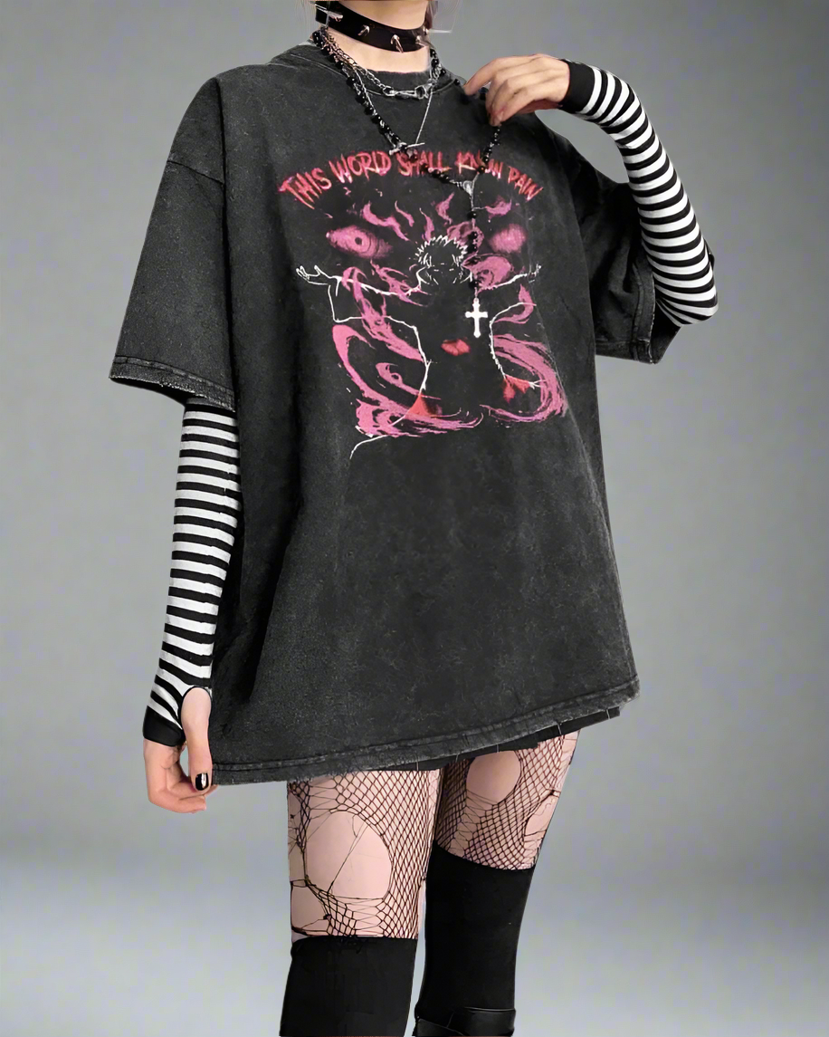 Retro Pain Graphic Tee - pain leader of akatsuki - Retro Pain Graphic Tee for Ultimate Comfort - Main view