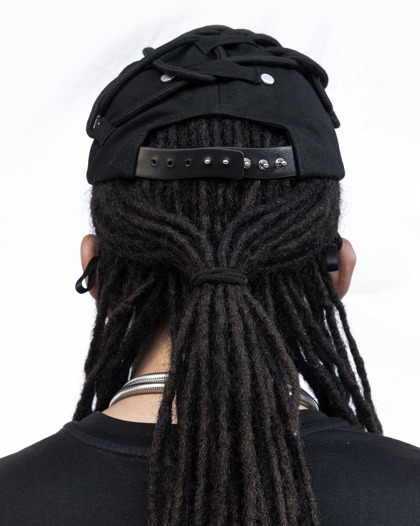 Reversible Rivet Drawstring Cap -  streetwear - Reversible Rivet Drawstring Cap for Casual Style - View 8