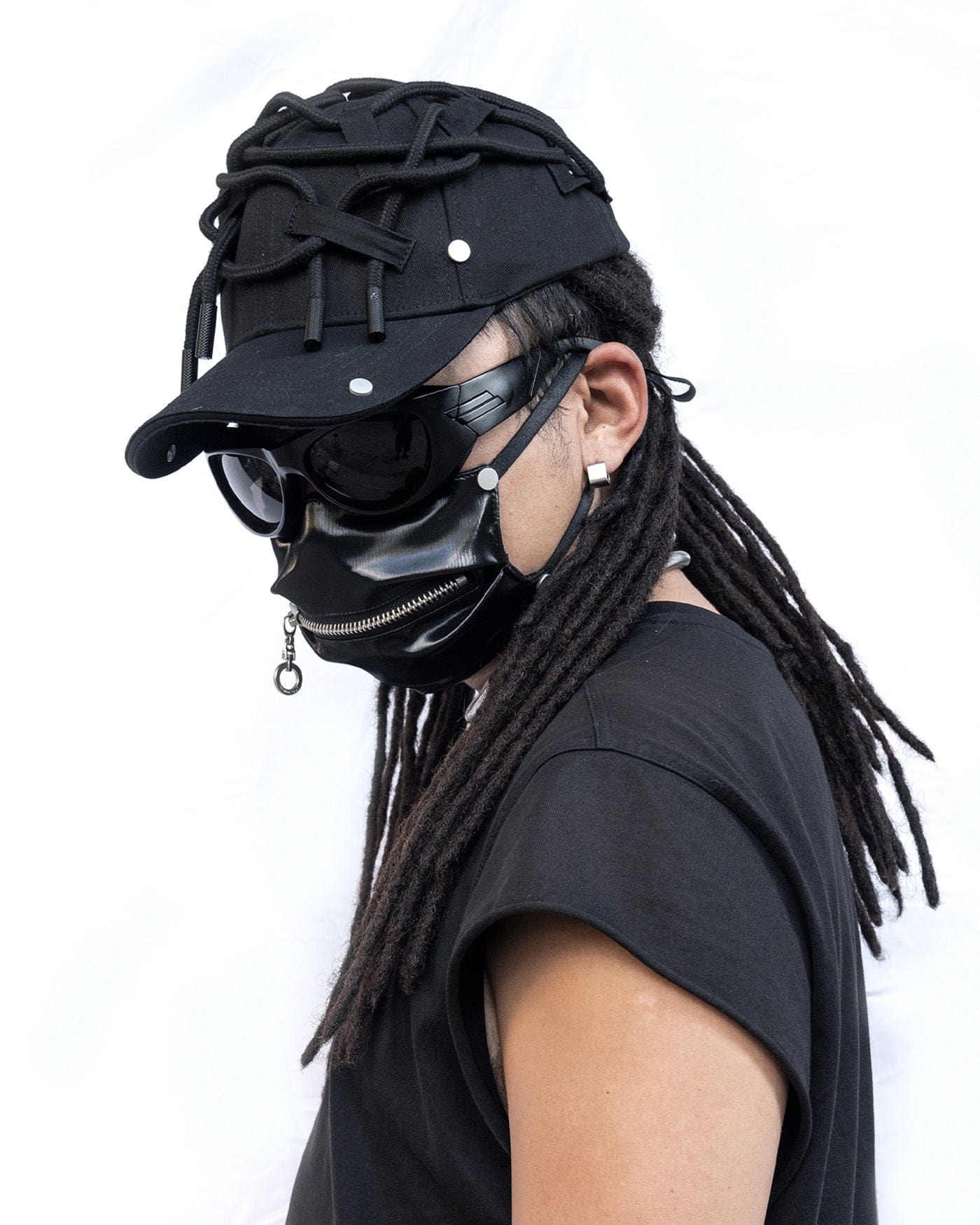 Reversible Rivet Drawstring Cap -  urban fashion - Reversible Rivet Drawstring Cap for Casual Style - View 9