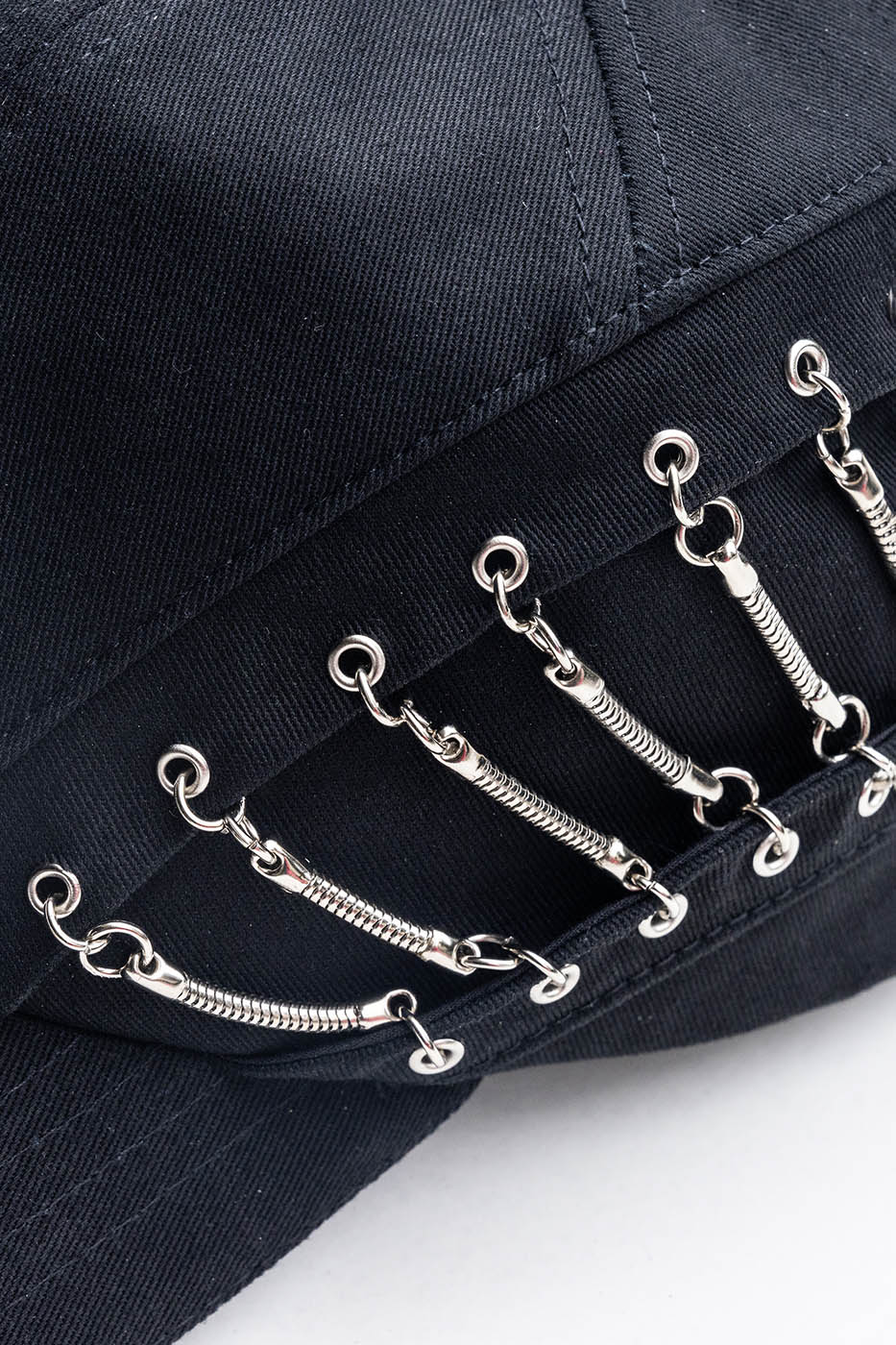 Reversible Snakebone Double-Layer Cap - avant-garde cap - Avant-Garde Double-Layer Snakebone Cap for Stylish Wear - View 8